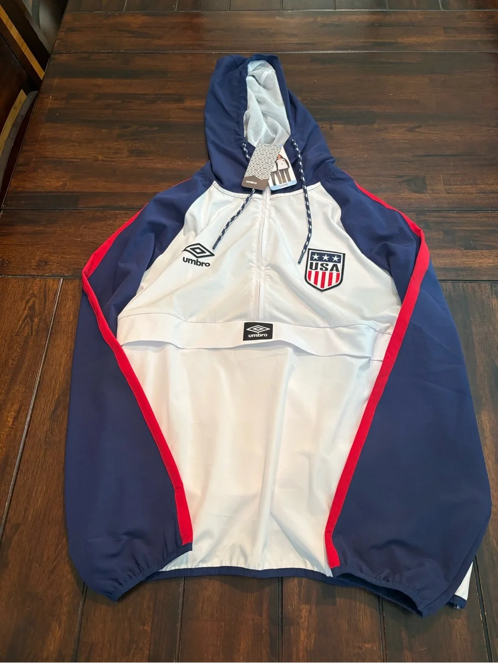 UMBRO Team USA World Cup Pullover Jacket Size  L, New With Tags!